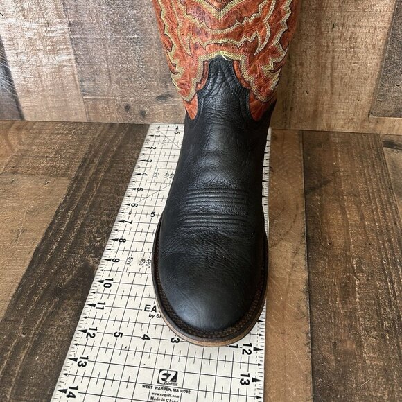 Resistol Ranch By Lucchese Round Toe Cowboy Boots Mens 11.5 D - Picture 5 of 12